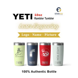 Personlig 295 ml YETI Rambler-tumbler, lasergraverad vakuumisolerad med MagSlider-lock, Yeti med namn, graverad Yeti i bulk