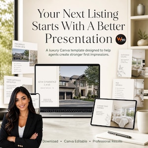 Luxury Real Estate Marketing Bundle, Social Media Templates, Listing Presentation