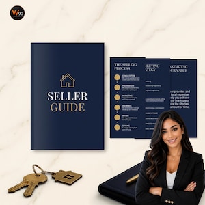 Modello di guida per venditori immobiliari / Pacchetto per appuntamenti di vendita / PDF modificabile con Canva