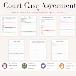 Co Parents
Divorced Parents
Family Court Preparation
Custody Documentation
Parenting Records
Court Documentation
Child Support Tracker
Communication Log
Custody Agreement
Family Organizer
Printable Planner
Instant Download, printable child custody planner
child custody binder printable
custody documentation binder
co parenting printable
family court planner
custody record keeper
visitation schedule printable
child support expense tracker
parenting communication log
custody paperwork organizer