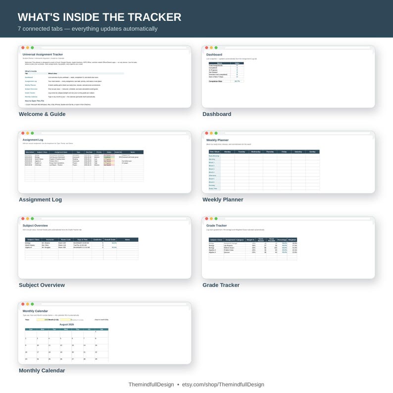 assignment tracker google sheets, student planner spreadsheet, homework organizer excel, digital academic calendar template, high school study planner, college assignment tracker, grade tracker excel template, weekly student planner google sheets, digital school planner download, college student homework planner, automated grade tracker google sheets, weekly study schedule spreadsheet