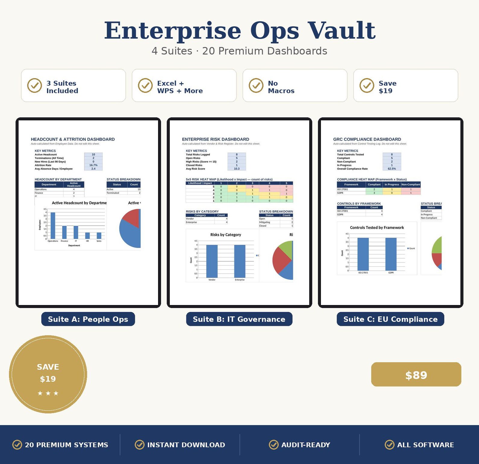 Enterprise Ops Vault Excel Bundle