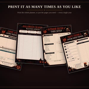 halloween planner, halloween printable, gothic halloween, halloween party, party planner, countdown checklist, spooky season, halloween organizer, printable planner, halloween budget, trick or treat, party planning kit, halloween checklist