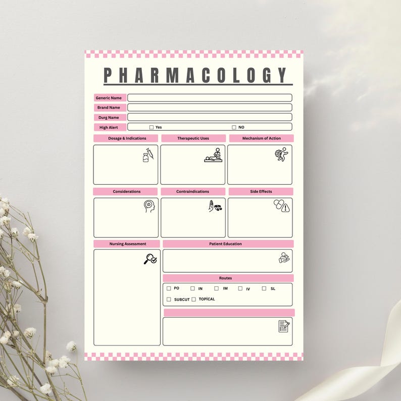 pharmacology study guide
nursing medication guide
drug study template
medication study sheet
nursing notes template
healthcare student guide
nursing school printable
pharmacology worksheet
medication tracker
nursing study planner
healthcare study notes
clinical rotation guide
medical student notes
pharmacology organizer
medication reference sheet
nurse study guide
study template
pharmacology
lab cheat sheet
study notes template
digital download
printable

nursing template
nursing student gift
n