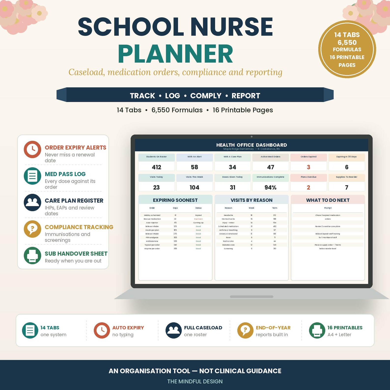School Nurse Planner & Health Office Tracker