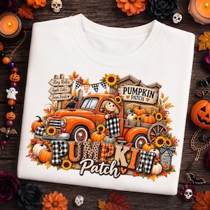 Pumpkin Patch PNG, Fall Sublimation Design, Vintage Autumn Shirt PNG, Pumpkin Farm Graphic, Farmhouse Fall PNG, Pumpkin Shirt Design