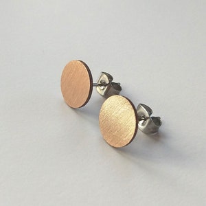 pendientes redondos de cobre