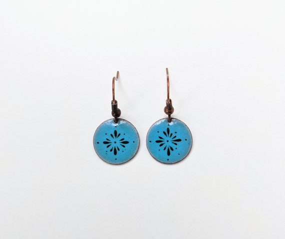 Turquoise on sale enamel earrings