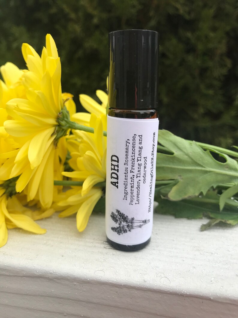 ADHD Essential Oil Rollerbottle Blend 10 Ml Glass Bottle Etsy