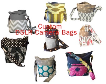 DSLR Camera Bag Crossbody Zipper Top Custom Sling 6L5D8T