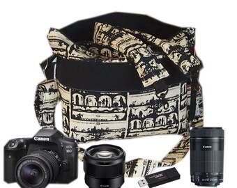 Camera Bag Crossbody Zipper Top Custom DSLR Sling 14L6D10T