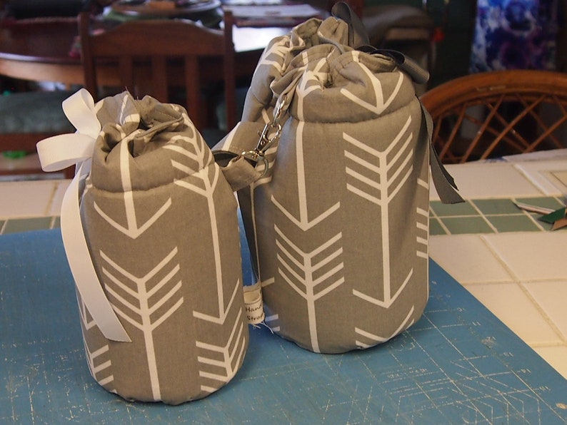 Strappy Styles Custom Drawstring lens case. Camera lens bag Made in USA Padded Holds Canon Nikon Olympus Pentax plus brands