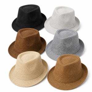 Linen Fedora, Lightweight Jazz Hat, Vintage Style Sun Hat