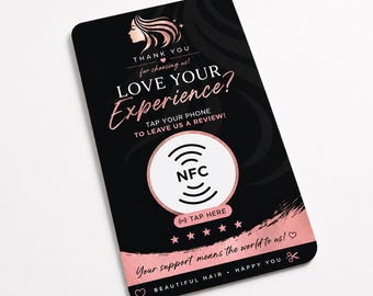 ヘアスタイリスト向けNFC対応Googleレビューカード、タップしてフィードバックを投稿