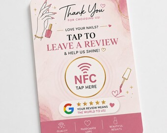 ネイルサロン向けNFC対応Googleレビューカード：ネイル技術者やマニキュアリスト向けのデジタルレビューを獲得
