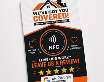 タップしてレビューする Google NFC 屋根工事請負業者、スマートフォンをスキャンして即座にフィードバックを残す