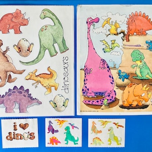 Dinosaur vintage stickers, Your Choice-Mrs Grossman, Provo Craft