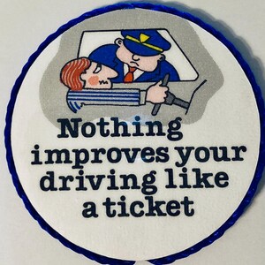 Funny sayings vintage handmade magnets-Bag Lady, Driving Ticket, All This Brains Too, -Your choice 1980's or ‘90’s, small gifts Driving ticket