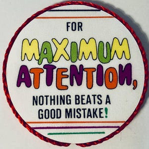 Funny sayings vintage handmade magnets-Bag Lady, Driving Ticket, All This Brains Too, -Your choice 1980's or ‘90’s, small gifts Maximum Attention
