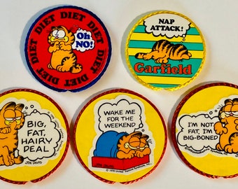 Garfield Vintage Magnets-Your choice of fun Garfield magnets, handmade in 1980's or ‘90’s-small gifts, friendship gifts