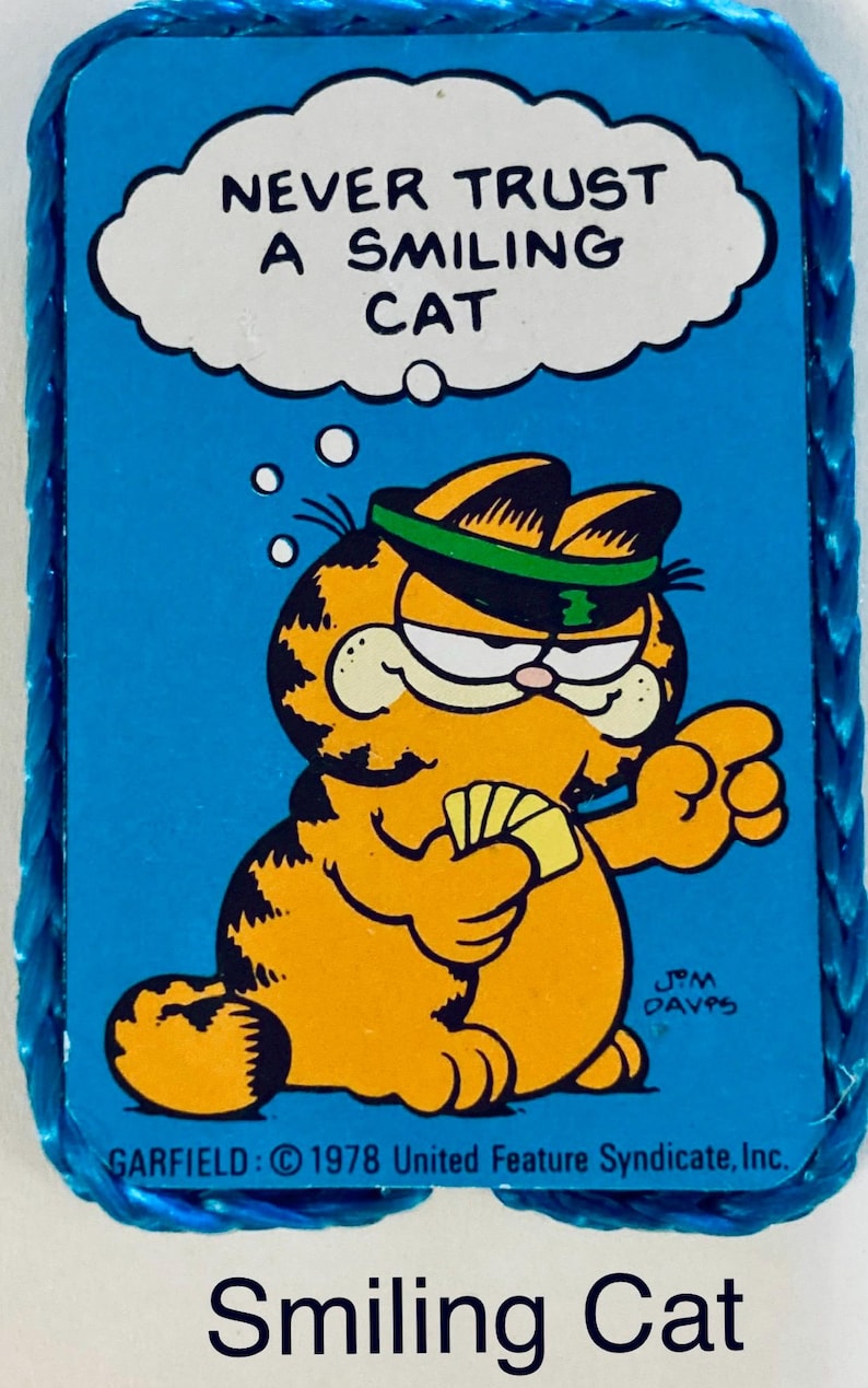 Magneti vintage di Garfield: scegli tra divertenti magneti di Garfield, realizzati a mano con adesivi originali di Garfield o da altre fonti - piccoli regali Smiling Cat