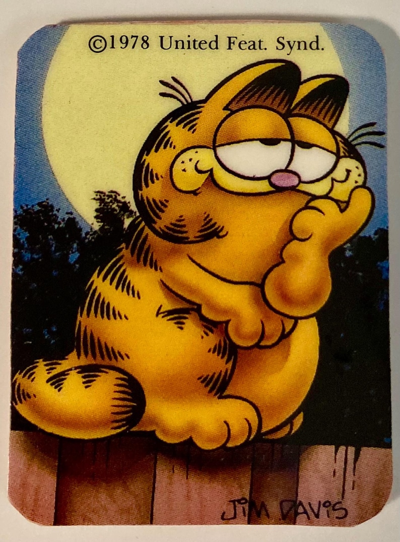 Magneti vintage di Garfield: scegli tra divertenti magneti di Garfield, realizzati a mano con adesivi originali di Garfield o da altre fonti - piccoli regali Moonstruck