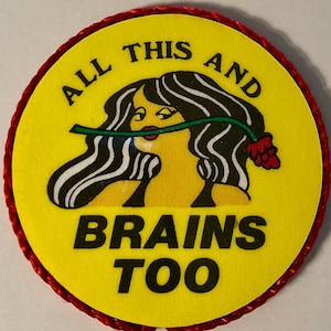 Funny sayings vintage handmade magnets-Bag Lady, Driving Ticket, All This Brains Too, -Your choice 1980's or ‘90’s, small gifts Brains Too