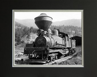 Lima Shay Steam Locomotive-1961 print, Philip C Johnson Family Collection, Anaconda Copper Mine