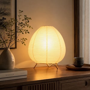 Rice Paper Lamp Japanese Bedroom Lantern Minimalist Table Light Nordic Style Reading Fixture Soft Ambient Zen Illumination Mini Desk Shade