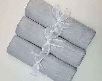 3 Set SILVER GRAY ( light gray) PASHMINA Shawl. 3 Light Gray Shawl. Bridesmaid gifts. Bridesmaid shawls. Pashmina Scarf. Wedding favor.