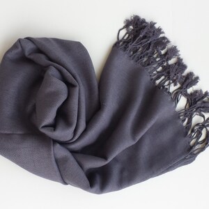 CHARCOAL GRAY Dark Gray Pashmina Pashmina