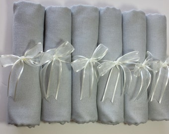 6 SET SILVER GRAY ( light gray) Pashminas Shawl. 6 light gray Shawl. Bridesmaid gifts. Bridesmaid shawls. Pashmina Scarf. Wedding favor.