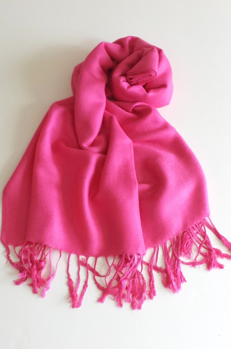 HOT PINK Pashmina Scarf. Pashmina Wrap. Pashmina Shawl. Etsy