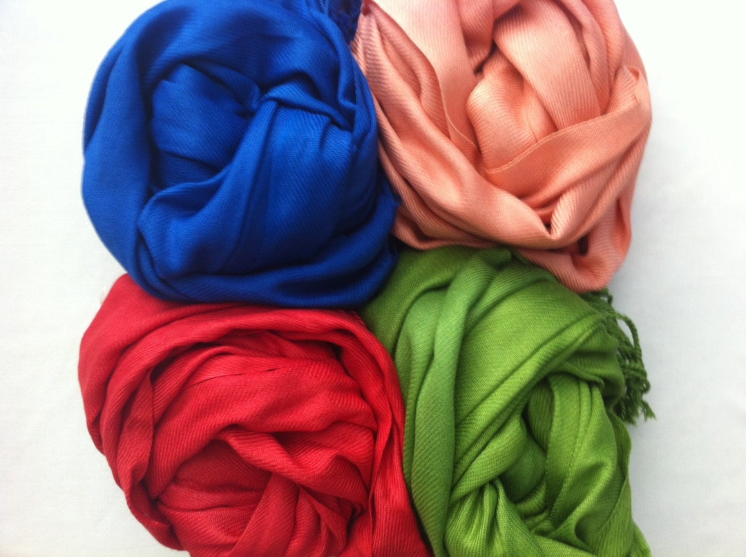 4 SET PASHMINAS SHAWL. You Can Choose Any Color. Wedding Favors
