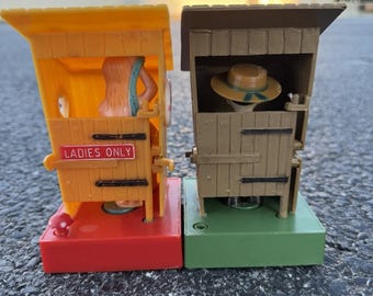 Vintage Collector Hillbilly Outhouse & Girls No Peaking Locker Room Gag Gift Toy