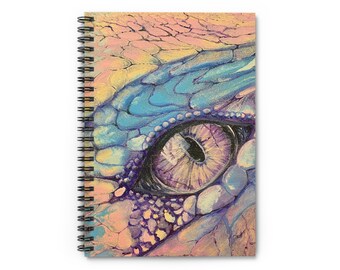 Dragon Eye Spiral Notebook- Sarita Laroche Art- Fantasy, Fairytale, Storybook- Personalize