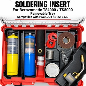 Dual Cylinder  Bernzomatic TS4000/TS8000 Torch Soldering Insert with Tray | Compatible with Milwaukee PACKOUT 48-22-8430 | 2 Inserts Only