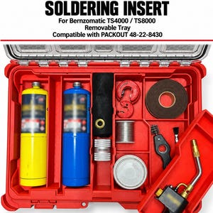 Dual Cylinder  Bernzomatic TS4000/TS8000 Torch Soldering Insert with Tray | Compatible with Milwaukee PACKOUT 48-22-8430 | 2 Inserts Only
