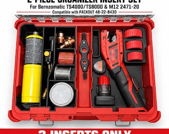 Bernzomatic Torch & Cylinder + M12 Copper Cutter Insert Set | Compatible with Milwaukee PACKOUT 48-22-8430 | 2 Inserts Only