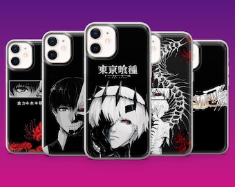 Tokyo Ghoul Phone Case Anime fan Dark anime Cover for iPhone 17Pro,16,15, 14, 13, 12, Samsung S26, S25, S24, S23Fe, A16, A56, Pixel 10, 9Pro