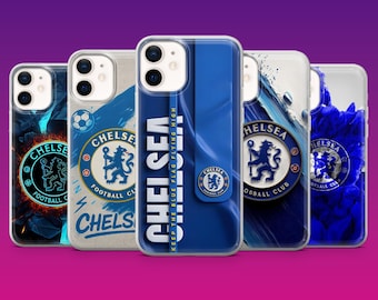 Chelsea Phone Case Football Soccer fan Cover for iPhone 17Pro, 16, 15, 14, 13, 12, Samsung S26, S25, S24, S23Fe, A16, A56, Pixel 10, 9Pro