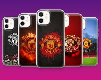 Etui na telefon Manchester United z motywem piłki nożnej do iPhone'a 17Pro, 16, 15, 14, 13, 12, Samsunga S26, S25, S24, S23Fe, A16, A56, Pixela 10, 9Pro