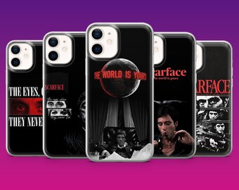 Etui na telefon Scarface Gangster Retro Cover do iPhone'a 17Pro, 16, 15, 14, 13, 12, Samsunga S26, S25, S24, S23Fe, A16, A56, Pixela 10, 9Pro