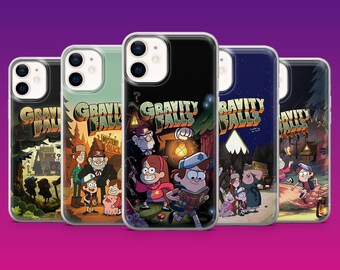 Gravity Falls mobilskal Mystery fan Spooky fodral för iPhone 17Pro, 16, 15, 14, 13, 12, Samsung S26, S25, S24, S23Fe, A16, A56, Pixel 10, 9Pro