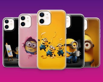 Etui na telefon Minionki Despicable Me Banana Cover do iPhone'a 17Pro, 16, 15, 14, 13, 12, Samsunga S26, S25, S24, S23Fe, A16, A56, Pixela 10, 9Pro