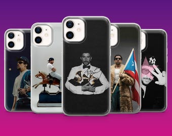 Bad Bunny Phone Case Rap fan Rapper Cover for iPhone 17Pro, 16, 15, 14, 13, 12, Samsung S26, S25, S24, S23Fe, A16, A56, Pixel 10, 9Pro