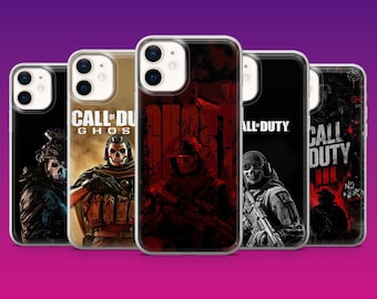 Etui na telefon Call of Duty Ghost COD z wentylatorem do iPhone'a 17Pro, 16, 15, 14, 13, 12, Samsunga S26, S25, S24, S23Fe, A16, A56, Pixela 10, 9Pro