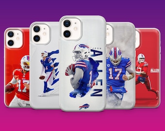Josh Allen Phone Case Bills fan Football Cover for iPhone 17Pro, 16, 15, 14, 13, 12, Samsung S26, S25, S24, S23Fe, A16, A56, Pixel 10, 9Pro