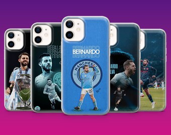 Bernardo Silva Phone Case Man city fan Football Cover for iPhone 17Pro,16,15,14,13,12,Samsung S26, S25, S24, S23Fe, A16, A56, Pixel 10, 9Pro