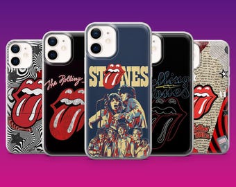 Rolling Stones mobilskal rockmusik rockband fodral för iPhone 17Pro, 16, 15, 14, 13, 12, Samsung S26, S25, S24, S23Fe, A16, A56, Pixel 10, 9Pro